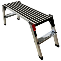 Piattaforma di lavoro in alluminio con 2 gradini | Scala a piattaforma | Sgabello pieghevole | Portata massima 150 kg