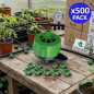 Pacote com 500 gotejadores autocompensadores, 2 litros | Gotejadores removíveis para irrigação, plantas, vasos, microtubos e tub Pacote com 500 gotejadores autocompensadores, 2 litros | Gotejadores removíveis para irrigação, plantas, vasos, microtubos e tub