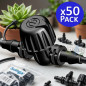 Lot de 50 vannes d'arrêt d'irrigation 4,5 mm | Vannes de régulation pour microtubes | Régulateurs de débit