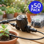 Pack 50 Llaves de Paso para Riego 4,5 mm | Válvulas de Control para Microtubo | Reguladores de Caudal