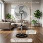 Ventilatore da Terra 18'' 45W con 3 Velocità e Altezza Regolabile