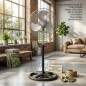Ventilatore da Terra 18'' 45W con 3 Velocità e Altezza Regolabile