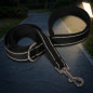 Reflective dog leash 200cm black