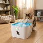 2,5-Liter-Trinkbrunnen für Hunde und Katzen | 17 x 17 x 12,5 cm | Ständig frisches Wasser | Inklusive Filter | 3 Wasserflussmodi