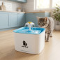 2,5-Liter-Trinkbrunnen für Hunde und Katzen | 17 x 17 x 12,5 cm | Ständig frisches Wasser | Inklusive Filter | 3 Wasserflussmodi