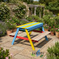 Mesa Picnic Infantil de Madera 89x85x49 cm | Mesa de Jardín para Niños | Mobiliario Infantil para Jardín, Patio y Terraza