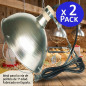 2 x Lampe holder infrarouge avec protecteur, 20x28 cm