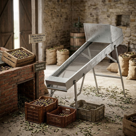 Tamis à olives, Cire à olive 160x50x150 cm