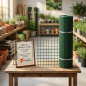 Filet en plastique pour balcons et terrasses 1 x 25 m | Filet en plastique vert | 17 x 23 carrés | Filet en plastique carré