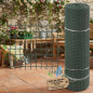 Filet en plastique pour balcons et terrasses 1 x 25 m | Filet en plastique vert | 17 x 23 carrés | Filet en plastique carré