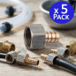 5 Stück 3/8'' Weiblicher Anschluss auf 10 mm, Ideal zum Verbinden von Rohren in Bewässerungs- und Wassersystemen