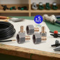 Pacote com 5 conectores fêmea de 3/8'' para 10 mm, ideais para conectar tubos em sistemas de irrigação e água