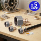 Lot de 5 Maillon femelle pour tuyau 10mm x 3/8''