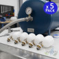 Pack 5 Válvula Flotador de Alta Presión de Acero Inoxidable | Válvula de Llenado para Depósitos y Tanques | Flotador Ajustable