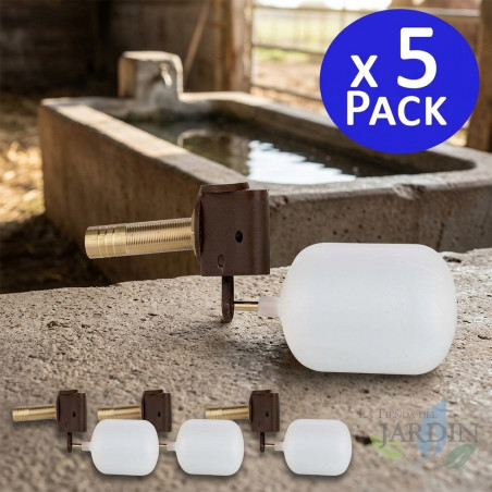 Pack of 5 Low Pressure Float Valves 70 mm | Valves for Animal Waterers | Floats for Waterers