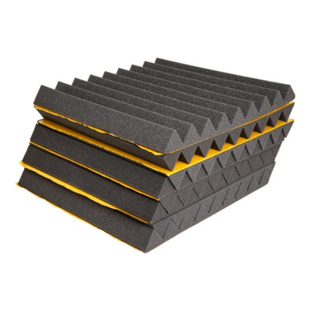 Pannello acustico in poliuretano 45x45 cm | Fogli 1,62 m² | Schiuma fonoassorbente | Pannello autoadesivo | Sierra Insulation
