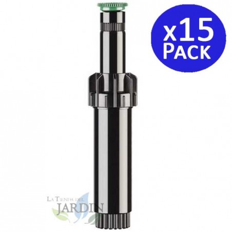 Lot de 15 Diffuseur d'arrosage Hunter PSU-02-12A avec buse réglable 12A. Portée 3,7 mètres, Tuyère d'irrigation hauteur de tige