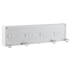 Étendoir à linge mural extensible à 4 barres, 38 cm | Pliable | Intérieur et extérieur | Séchage du linge