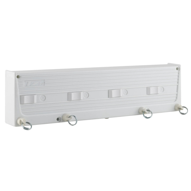 Étendoir à linge mural extensible à 4 barres, 38 cm | Pliable | Intérieur et extérieur | Séchage du linge