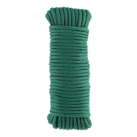 Corda intrecciata in polipropilene da 10 mm, 15 metri, verde | Corda intrecciata per tende da sole interne/esterne