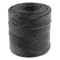 Ficelle de raphia 1,7 mm 420 m Noire | Corde pour emballage, décoration, jardinage, photos, cadeaux, loisirs créatifs