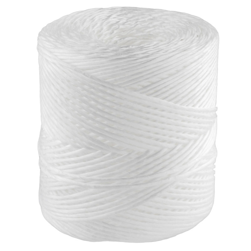 Ficelle de raphia 1,7 mm 420 m blanche | Corde pour emballage, décoration, jardinage, photos, cadeaux, loisirs créatifs