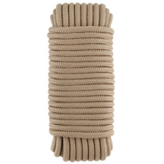 Corda intrecciata in polipropilene da 8 mm, 15 metri, marrone | Corda intrecciata per tende da sole interne/esterne