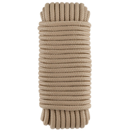 8mm Braided Polypropylene Rope, 15 meters, Brown | Braided Cord for Indoor/Outdoor Awnings