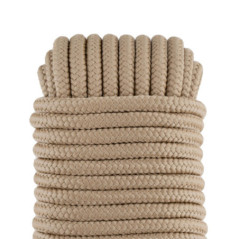 Corde tressée en polypropylène de 8 mm, 15 mètres, marron | Cordon tressé pour auvents intérieurs/extérieurs