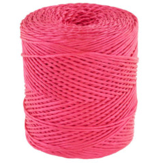 Ficelle de raphia rose 1,7 mm 420 m | Corde pour emballage, décoration, jardinage, photos, cadeaux, loisirs créatifs