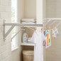 Tendedero de Ropa con Escuadra de Pared 55 cm Blanco | Tendedero Fijo | Secado de Ropa | Interior y Exterior Tendedero de Ropa con Escuadra de Pared 55 cm Blanco | Tendedero Fijo | Secado de Ropa | Interior y Exterior