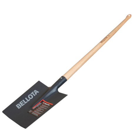 Bellota Rectangular Shovel with Wooden Handle 122 cm | Garden Shovel | Tool for Soil, Sand and Construction