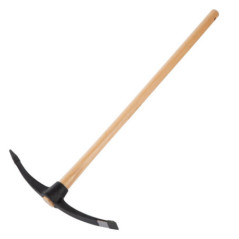 Pico Bellota 2 kg de Acero Forjado | Mango de Madera de Haya 90 cm | Pico para Piedra | Abrir Zanjas y Construcción