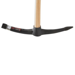 Pico Bellota 2 kg de Acero Forjado | Mango de Madera de Haya 90 cm | Pico para Piedra | Abrir Zanjas y Construcción