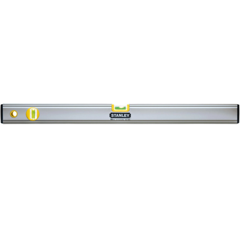 Stanley 60 cm Aluminium-Magnetwasserwaage | 2 Libellen | Gummierte Kanten | Mess- und Heimwerkerwerkzeug