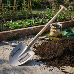 Bellota Pointed Shovel with Crutch Handle | 103x29x13 cm | Shovel for Gardening and Construction