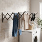 Étendoir à linge mural extensible de 140 cm | Corde à linge rétractable | Intérieur et extérieur | Séchage du linge