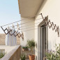 Tendedero de Ropa Extensible Plegable de Pared 160 cm | Tendedero Retráctil | Interior y Exterior | Secado de Ropa