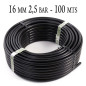 Tuyau arrosage 16mm sans compte-gouttes 100 mètres, noir Tuyau arrosage 16mm sans compte-gouttes 100 mètres, noir