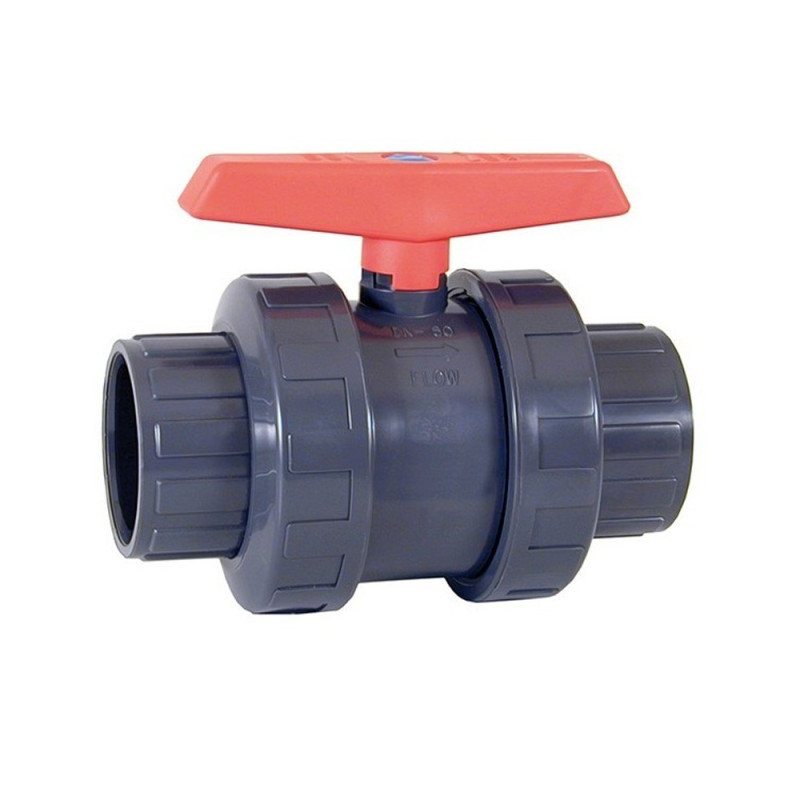 4'' (110 mm) PVC-Kugelhahn mit Gewinde