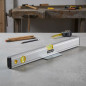 Stanley 60 cm Aluminium-Magnetwasserwaage | 2 Libellen | Gummierte Kanten | Mess- und Heimwerkerwerkzeug