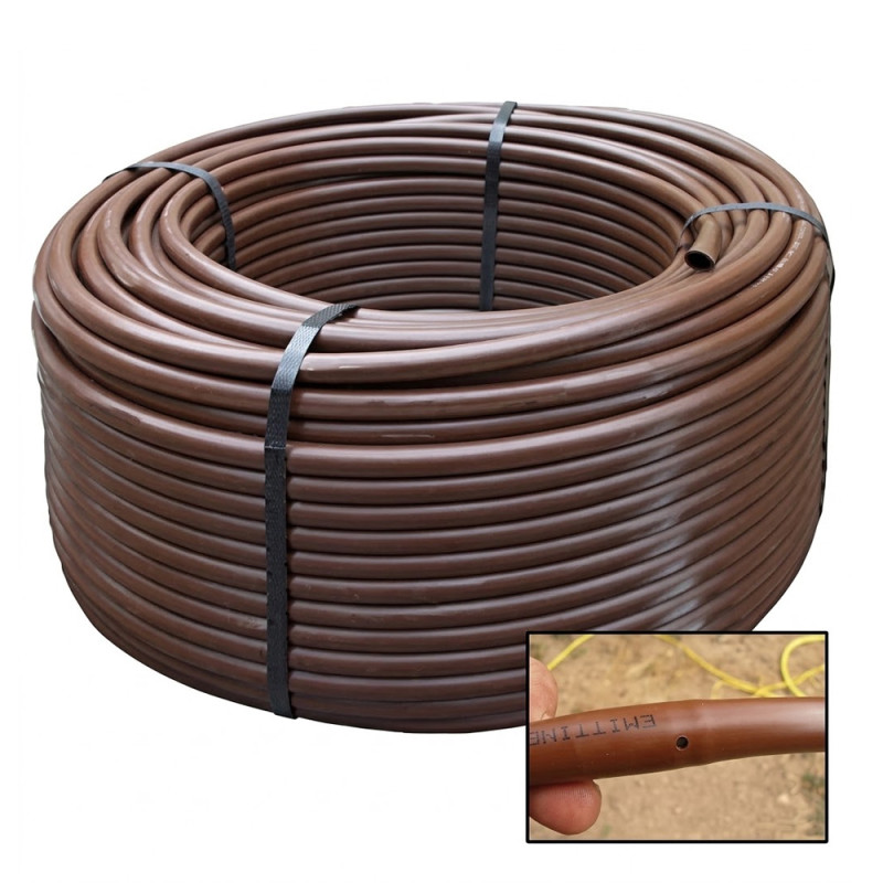 Drip irrigation pipe 16mm 33cm brown, 100 meters