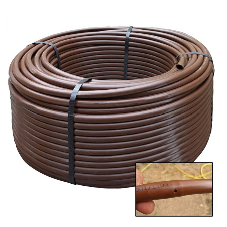 Tuyau d'arrosage goutte à goutte 16mm à 33 cm marron, 100 mètres, Suinga