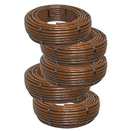 Pack 500m Pipe 16mm drip irrigation with drippers 33cm brown