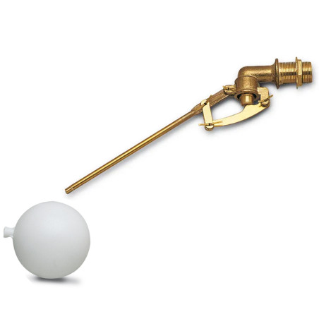 Robinet à flotteur rond 1/2" avec tige pour réservoir | Robinet à flotteur de niveau d'eau | Robinet de remplissage pour réservo