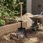 Pá quadrada com cabo em forma de muleta de 70 cm | Pá de jardim | Ferramenta de jardinagem | Pá para terra e areia