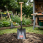 Pá quadrada com cabo em forma de muleta de 70 cm | Pá de jardim | Ferramenta de jardinagem | Pá para terra e areia