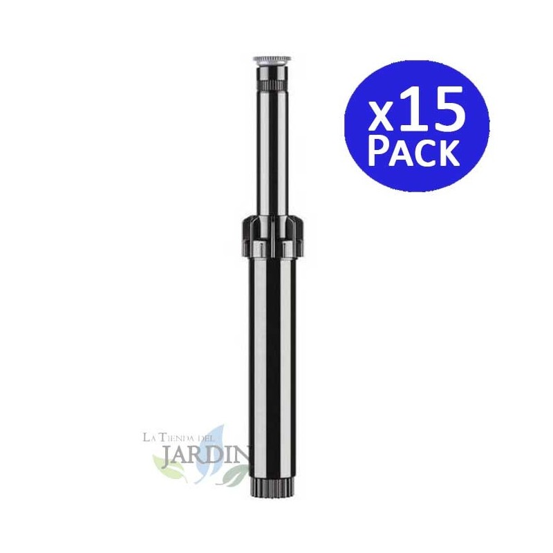 15 Stück Bewässerungsdüsen-Sprinkler 4,5 Meter | Emergenzhöhe 10 cm | Gesamthöhe 18,4 cm | 1/2'' Gewinde | Einstellbarer Winkel 15 Stück Bewässerungsdüsen-Sprinkler 4,5 Meter | Emergenzhöhe 10 cm | Gesamthöhe 18,4 cm | 1/2'' Gewinde | Einstellbarer Winkel