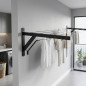 Clothes Drying Rack with Wall Bracket 55cm Black | Fixed Clothes Drying Rack | Clothes Drying | Indoor and Outdoor Clothes Drying Rack with Wall Bracket 55cm Black | Fixed Clothes Drying Rack | Clothes Drying | Indoor and Outdoor
