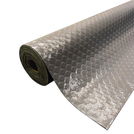 Rivestimento in Gomma Antiscivolo per Pavimento PVC Tipo Checker 3 mm, 1 x 10 m